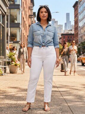 Allison Daley 16 Petite White Denim Jeans